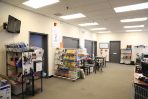 Picture of room containing supplies and an office.